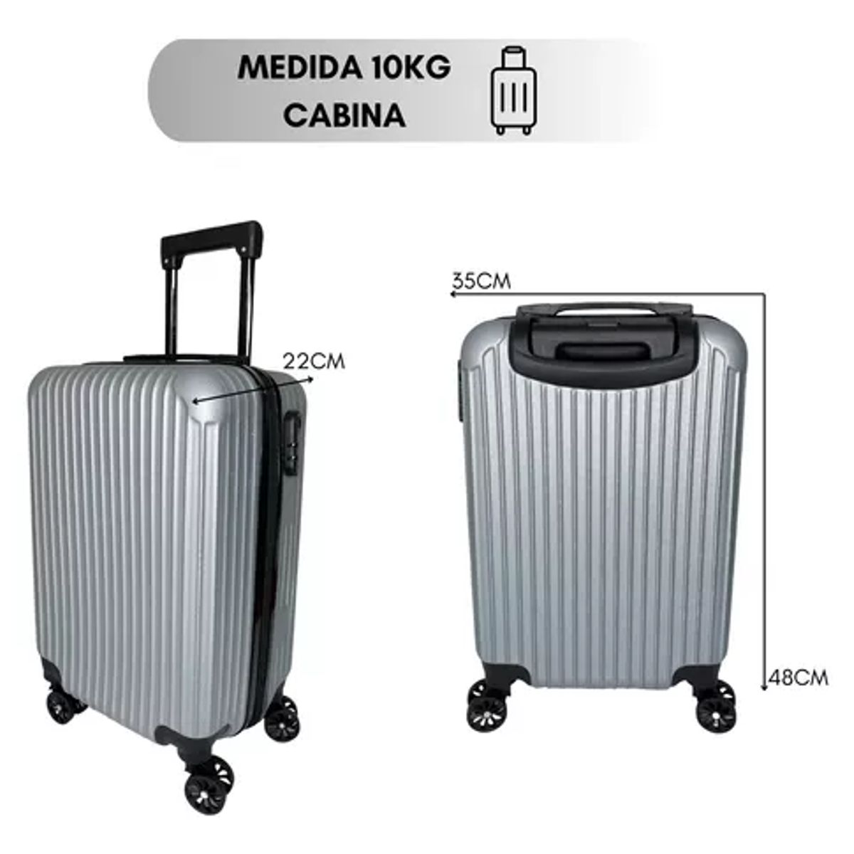 GENERICO - Maletas Cabina De 10 Kg Equipaje Chica Ruedas Viajes Avión
