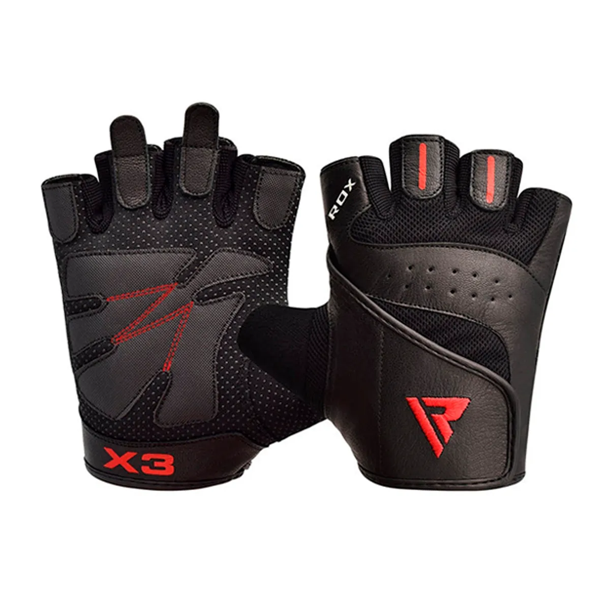 RDX - Guantes De Levantamiento Rdx S2 Cuero Training Wgl-s2b