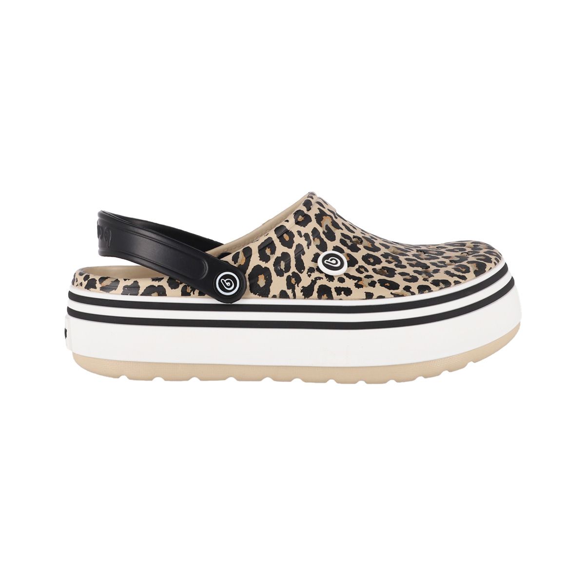 BAMERS - Zuecos Mujer Bamers Airline High Leopard Print
