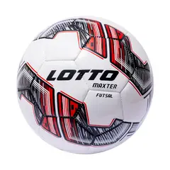 LOTTO - Balón de Futsal Nro. 4 Blanco - Rojo MAXTER - Unisex - Blanco