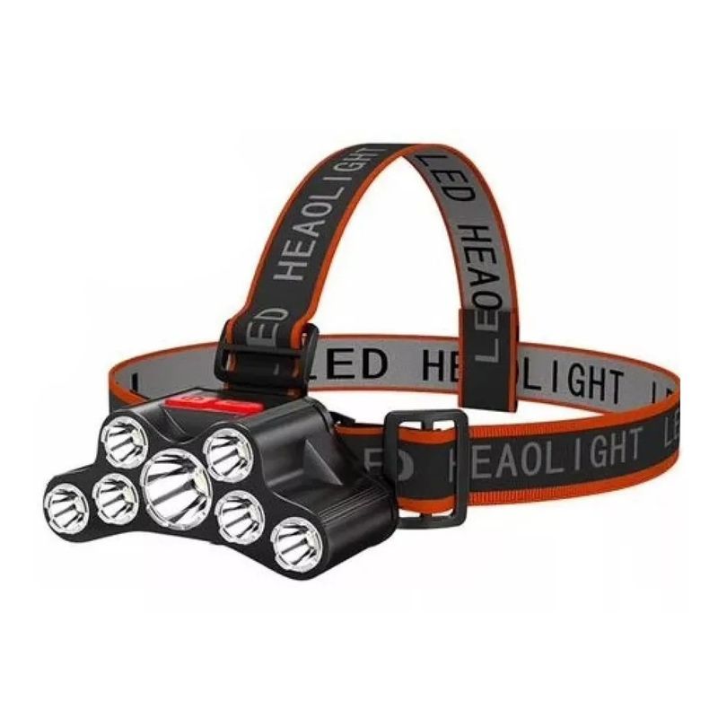 GENERICO - Linterna Cintillo De Cabeza 7 Led Ultrabrillo Recargable Usb