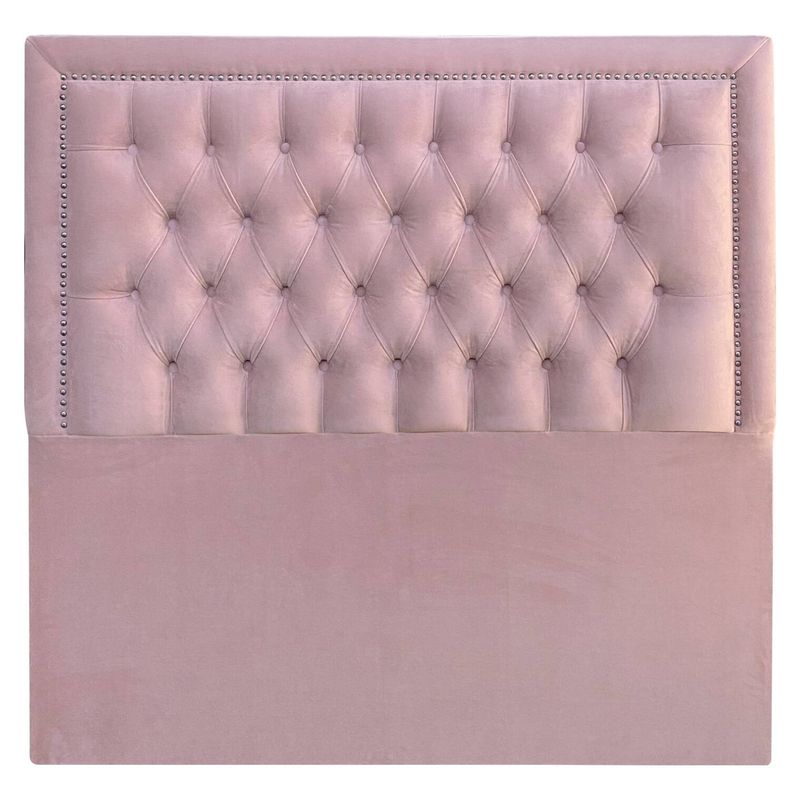 VINTAGE MOBEL - Respaldo de cama 2 plazas Felpa Palo Rosa Rahmen