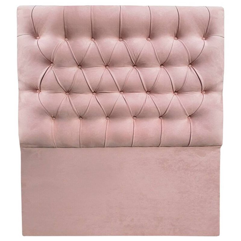 VINTAGE MOBEL - Respaldo de cama 15 plaza Felpa Palo Rosa
