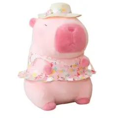 SHOOT - Peluche Capibara Rosado Playero Hawaiano de 25cm del Verano
