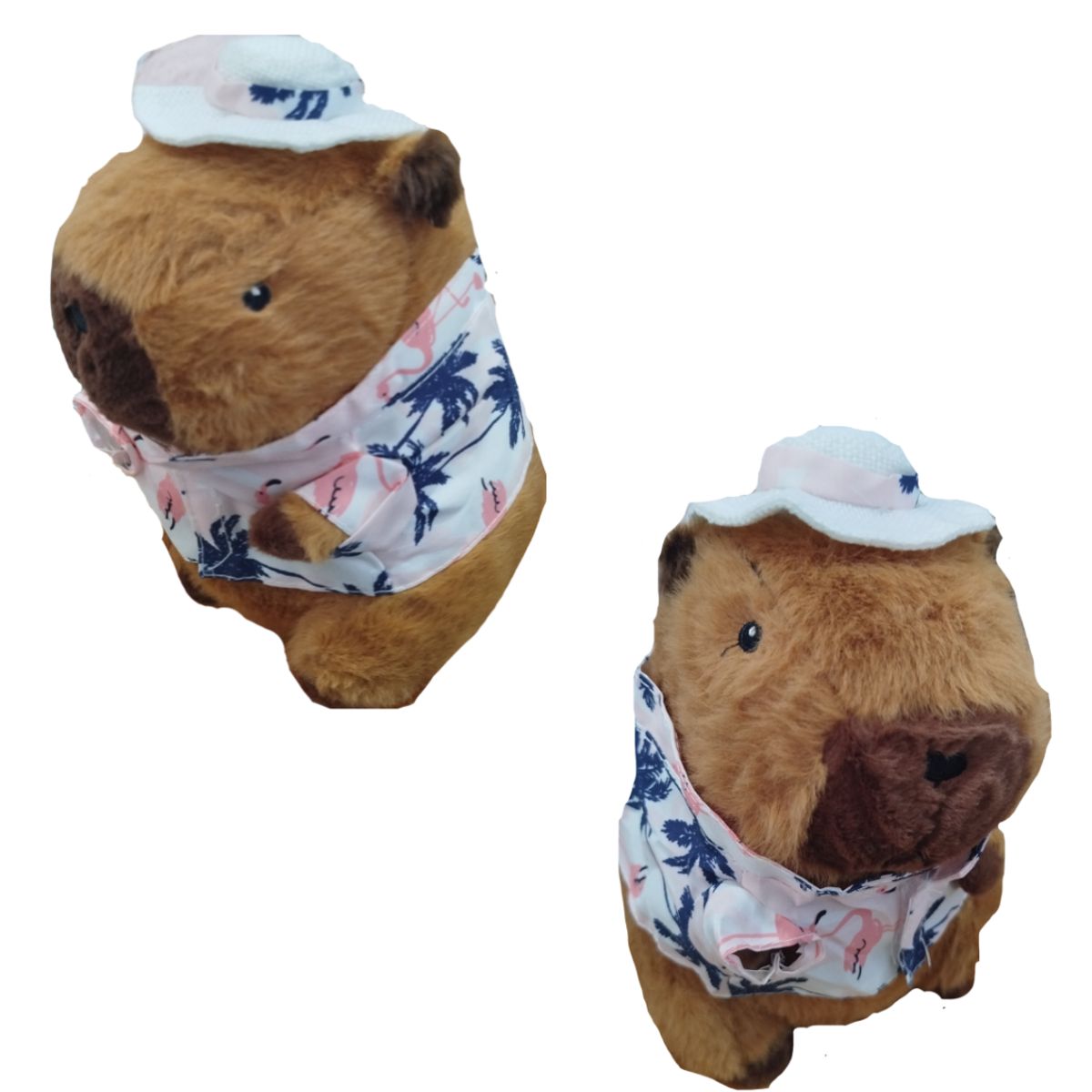 SHOOT - Peluche Capibara Hawaiano  Playera Rosada de 25cm Verano
