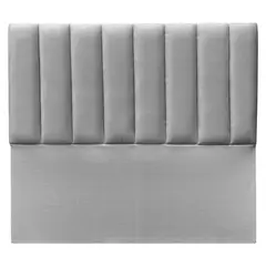 VINTAGE MOBEL - Respaldo de cama 1.5 plaza Lino Gris Claro Tubular