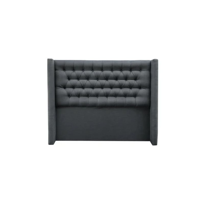 VINTAGE MOBEL - Respaldo de cama Super King Lino Gris Oscuro Flugel