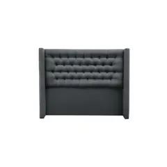 VINTAGE MOBEL - Respaldo de cama Super King Lino Gris Oscuro Flugel