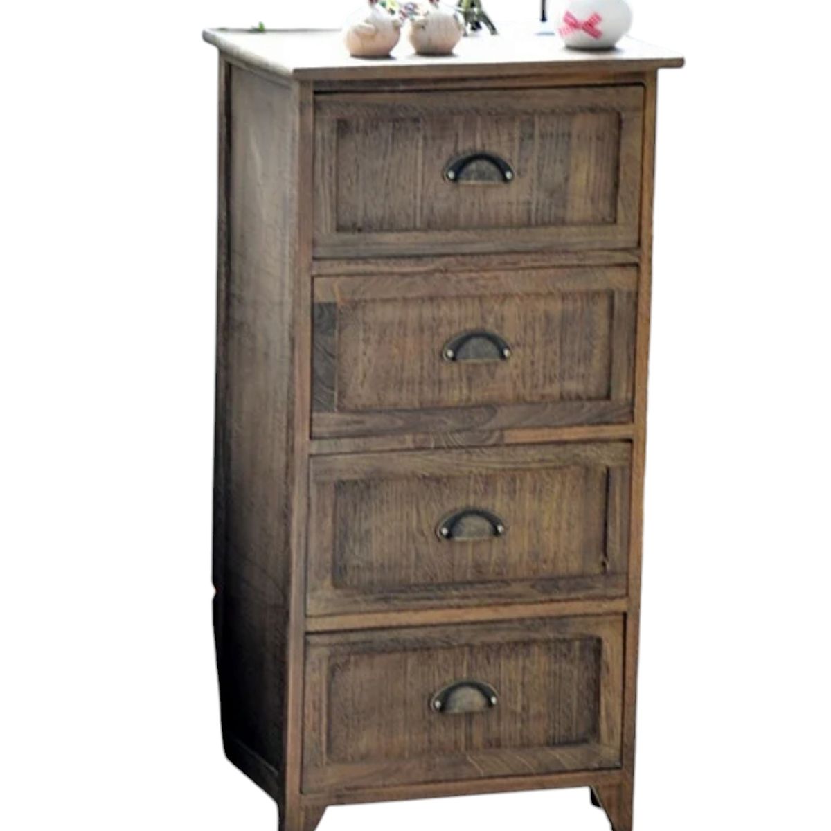 GENERICO - CAJONERA GABINETE  4 CAJONES MADERA COLOR CAFE