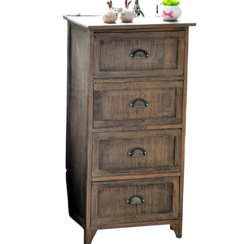 GENERICO - CAJONERA GABINETE  4 CAJONES MADERA COLOR CAFE