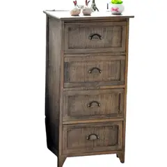 GENERICO - CAJONERA GABINETE 4 CAJONES MADERA COLOR CAFE