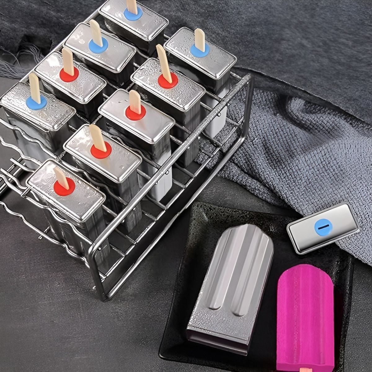 PASTELERIUSCL - Molde Helados Moldes Reposteria Molde Helado Paletas 10cav