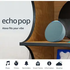 AMAZON - Parlante Inteligente Echo Pop Con Sonido definido y Alexa