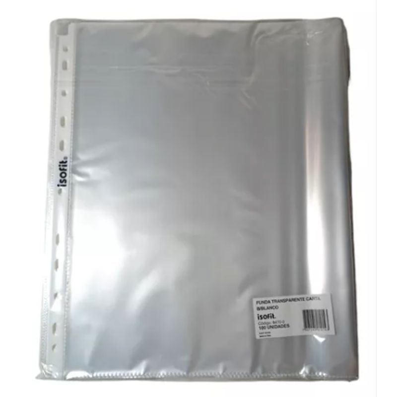 ISOFIT - FUNDA TRANSPARENTE TAMAÑO CARTA 100UNI ISOFIT