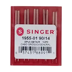 SINGER - Aguja Dpx5 talón grueso (Punta corriente 90/14), set 10 uds