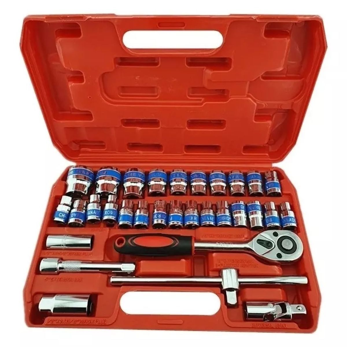 GENERICO - Juego De Dados Cuadrante 1/2 Pulgada 32 Piezas