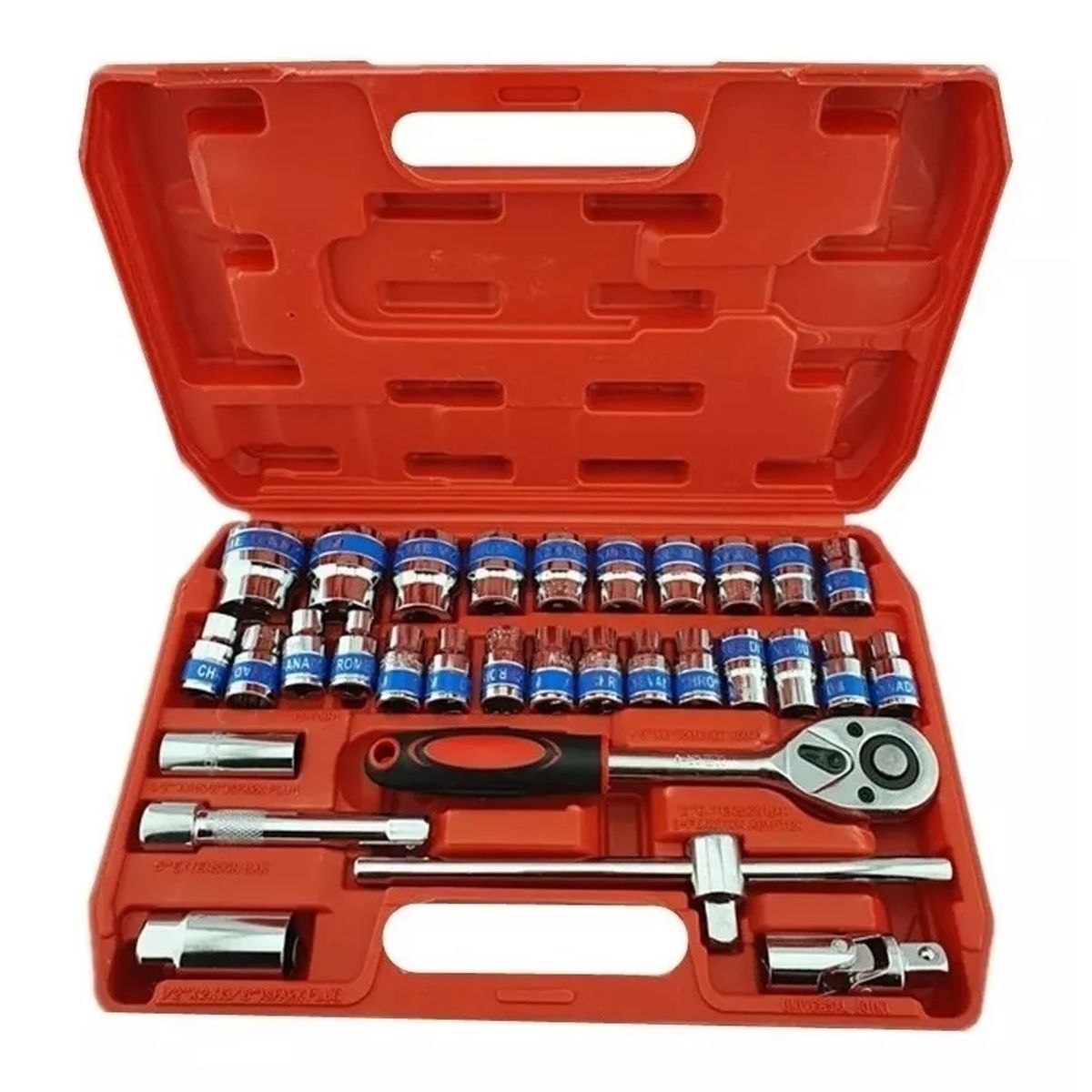 GENERICO - Juego De Dados Cuadrante 1/2 Pulgada 32 Piezas