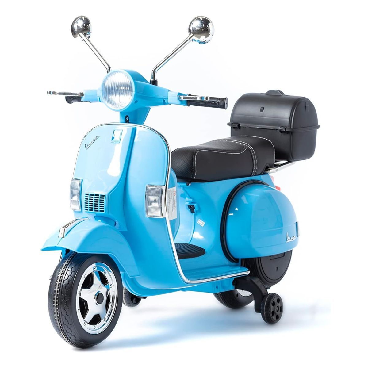 GENERICO - Moto Scooter Eléctrica Piaggio Vespa, Original, Niños- Azul Claro.-