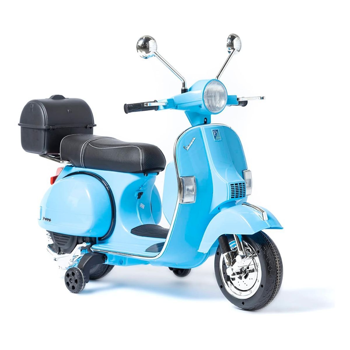GENERICO - Moto Scooter Eléctrica Piaggio Vespa, Original, Niños- Azul Claro.-