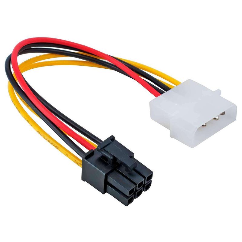 GEN - Adaptador Poder 6 Pin Molex Tarjeta Video Corriente PCI IDE