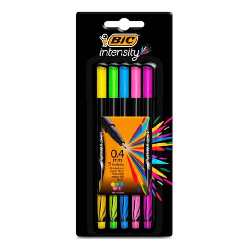 GENERICO - Marcadores Microfibra BIC Fashion Intensity 0.4mm 5 Ud