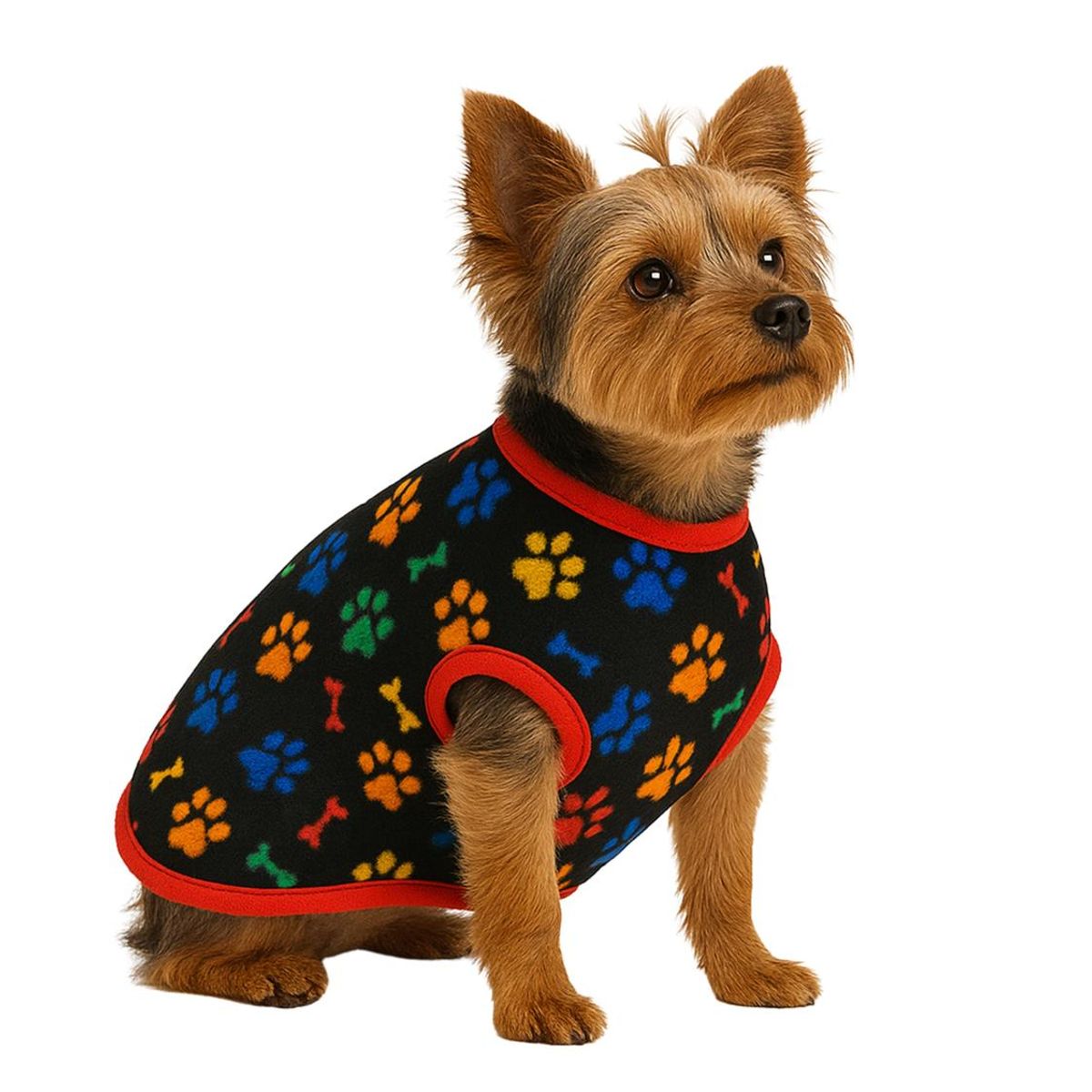 GENERICO - Capa de Polar para perro talla XS 25 CM Yorkshire, Pomerania - Negro - XS