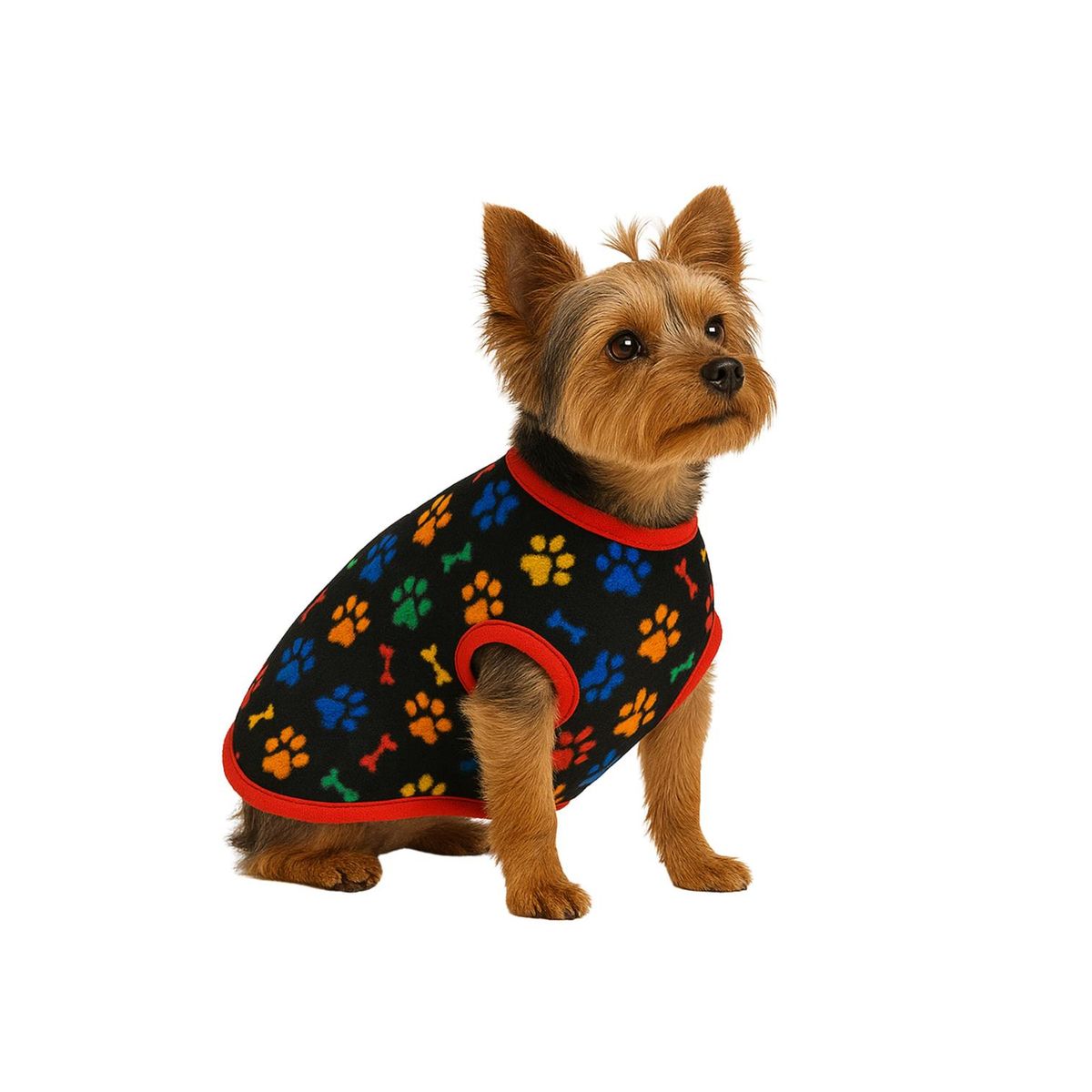 GENERICO - Capa de Polar para perro talla XS 25 CM Yorkshire, Pomerania - Negro - XS