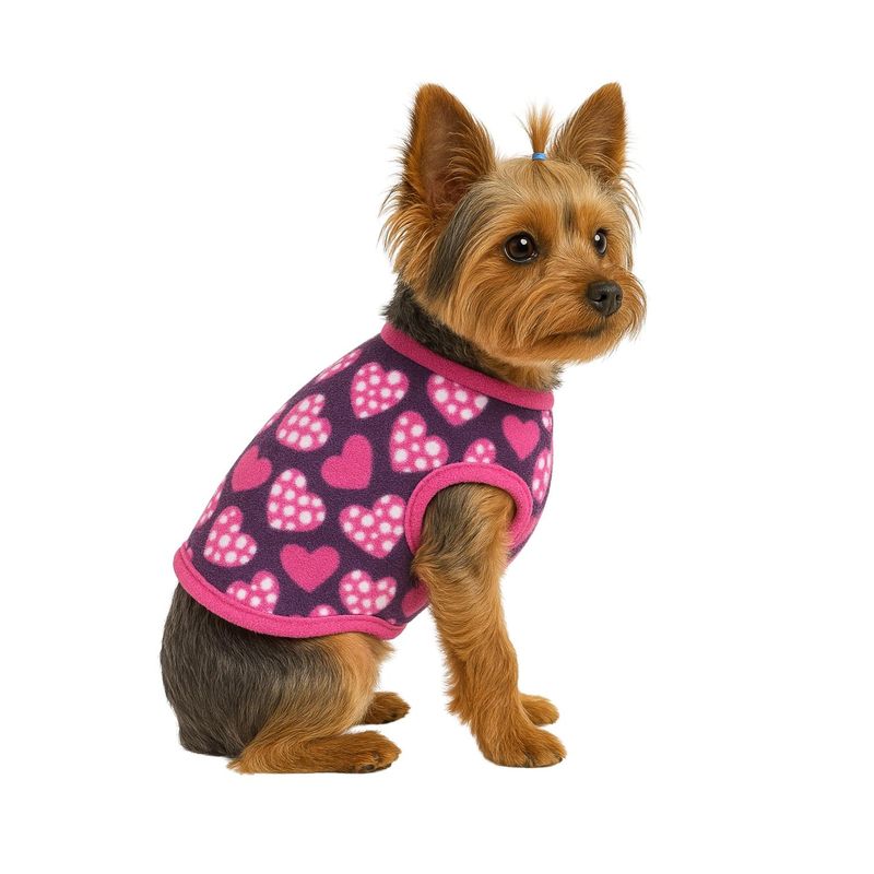 GENERICO - Capa de Polar para perro talla XS 25 CM Pomerania - Rosa