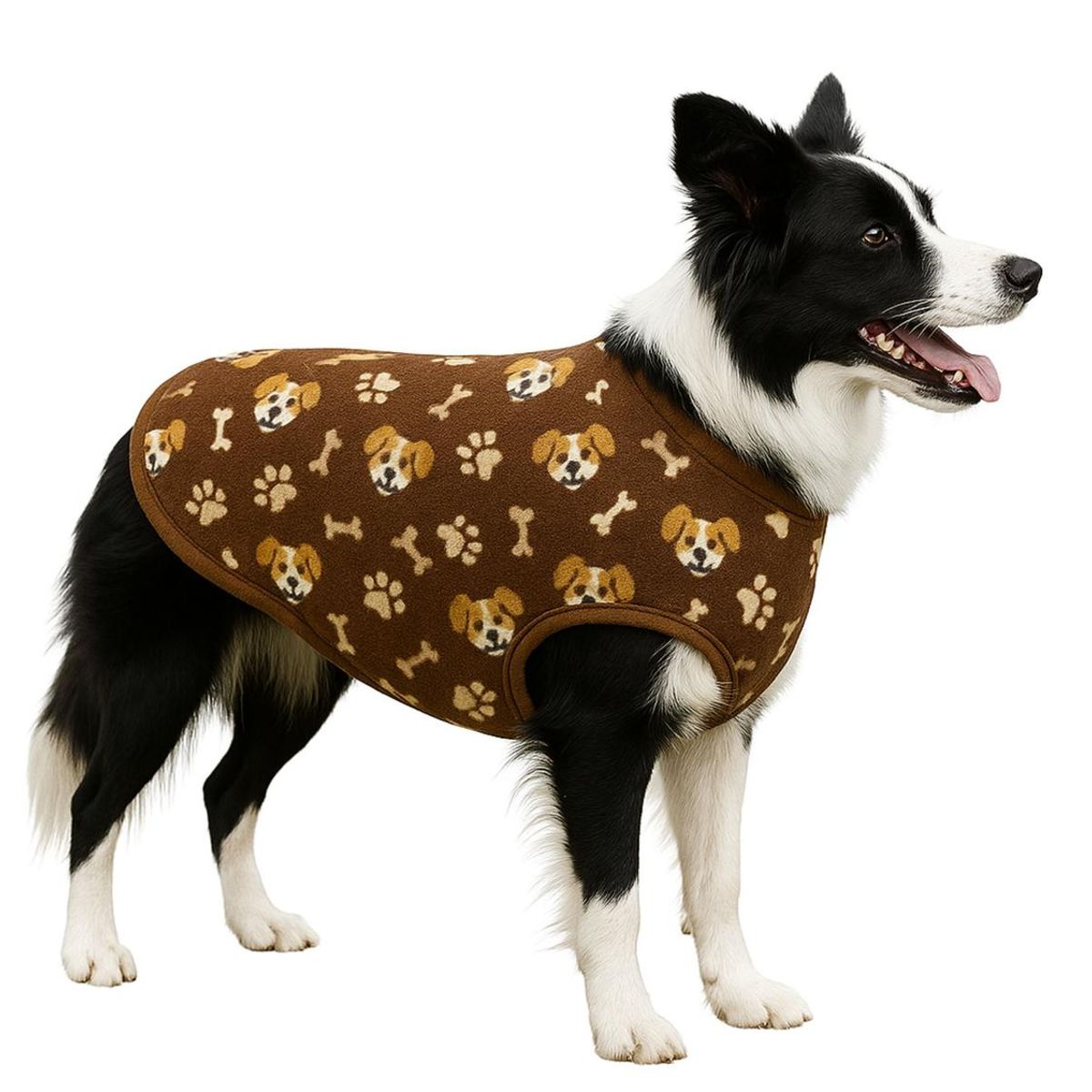 GENERICO - Capa de Polar para perro talla 5XL 65 CM Boder Colie - Cafe - 5XL