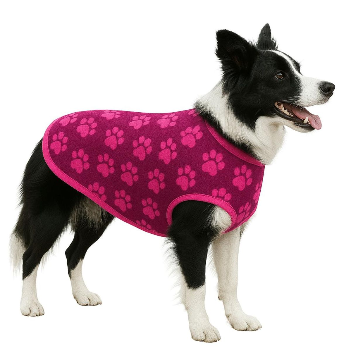 GENERICO - Capa de Polar para perro talla 5XL 65 CM Boder Colie - Rosa - 5XL