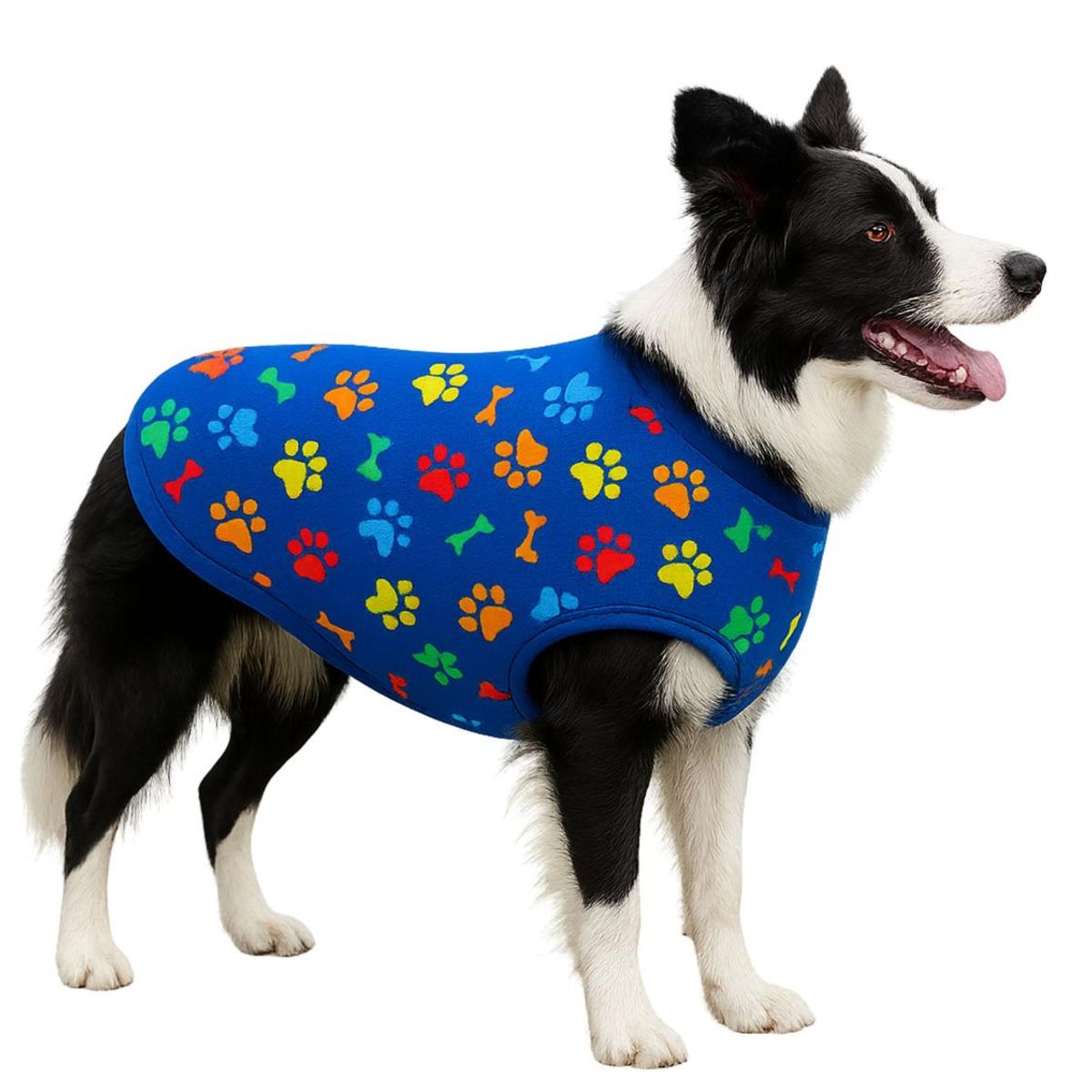 GENERICO - Capa de Polar para perro talla 4XL 62 CM Boder Colie - Azul - 4XL