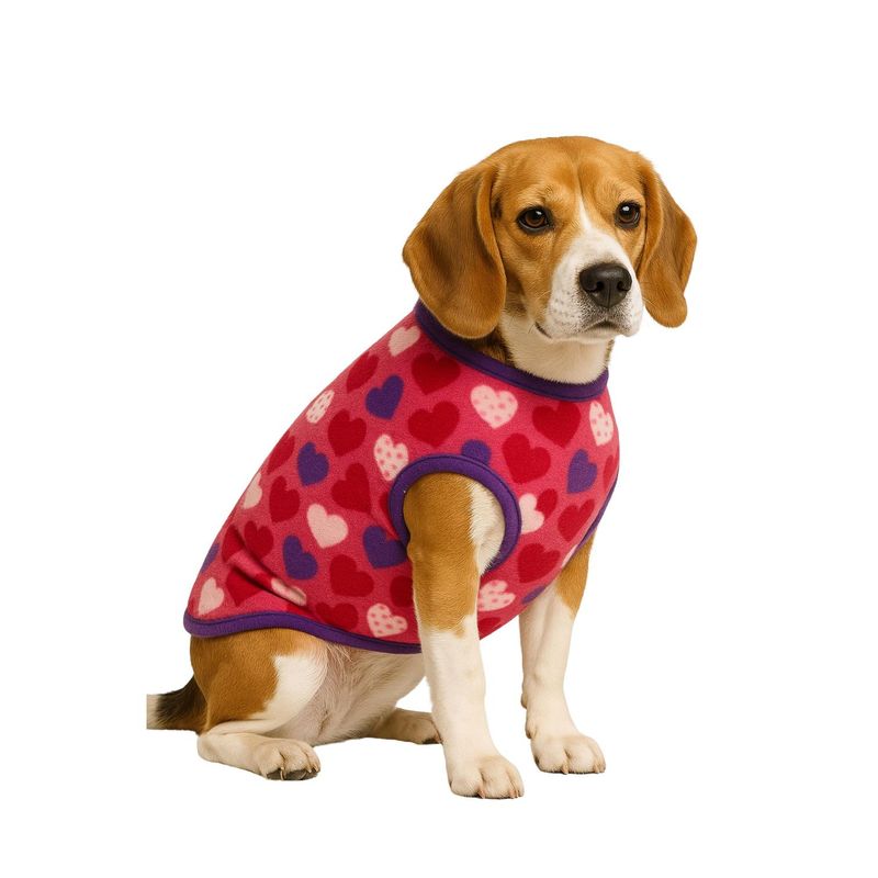 GENERICO - Capa de Polar para perro talla 3XL 57 CM Bulldog, Beagle - Rosa - 3XL
