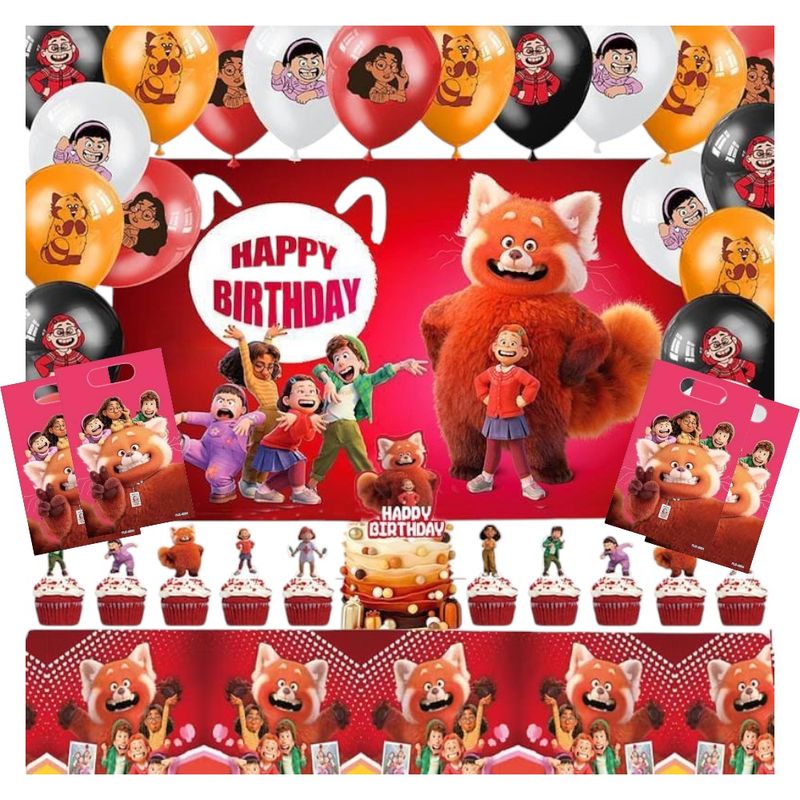 GENERICO - Set Decoración Globos + telón turning red