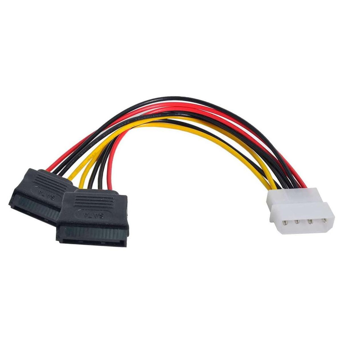GEN - Cable Adaptador Splitter Molex 2x1 Sata Disco Pc Ssd Notebook Hembra Macho
