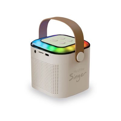 Imagen 2 del producto Parlante Karaoke Rgb Con Micrófono Inalámbrico Blanco - SC