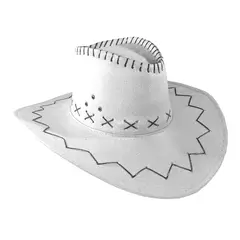 GENERICO - SOMBRERO VAQUERO BLANCO X1 UNI