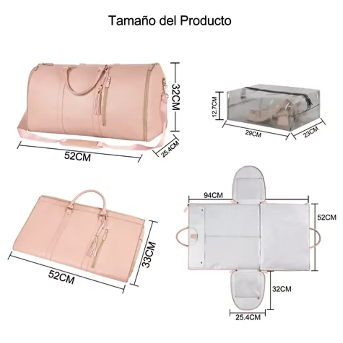 GENERICO - Bolsa De Viaje Convertible 2 En 1, Bolsa De Mano Impermeable