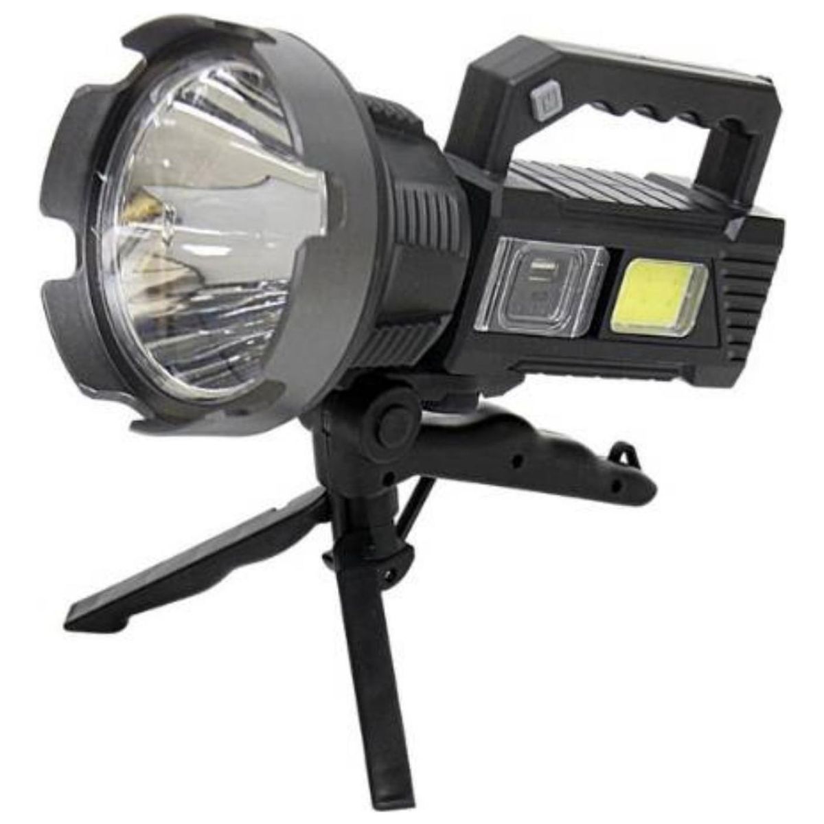IMPORTCLICK - Linterna Luz LED COB 100 Watt Exteriores Recargable - Negro