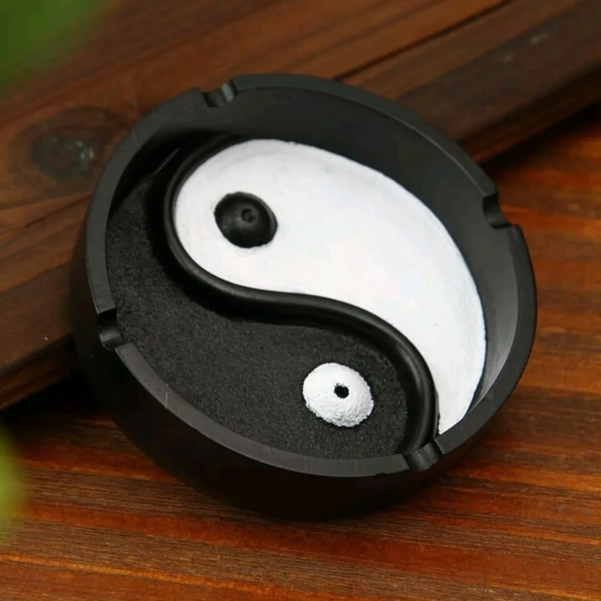 MROTTO - Cenicero de Cerámica Ying Yang Adorno y Regalo