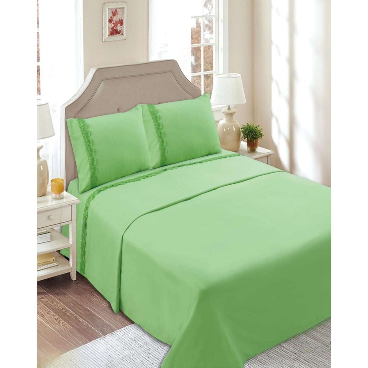GENERICO - SABANAS 200 HILOS KING VERDE
