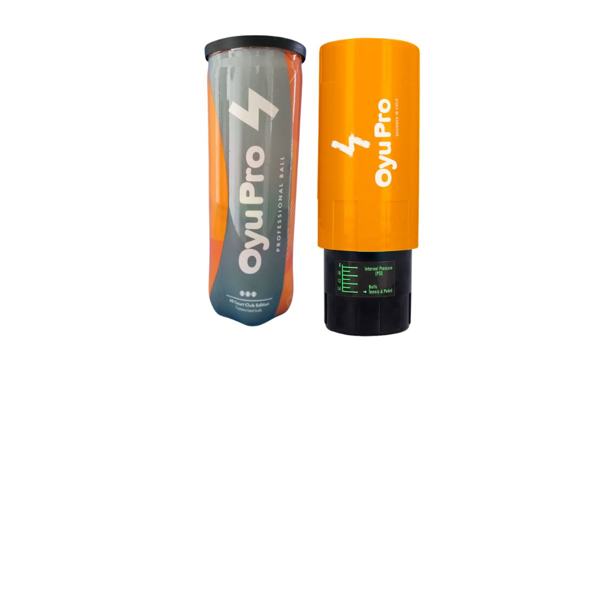 OYU PRO - Presurizador Naranjo + tarro de pelotas padel