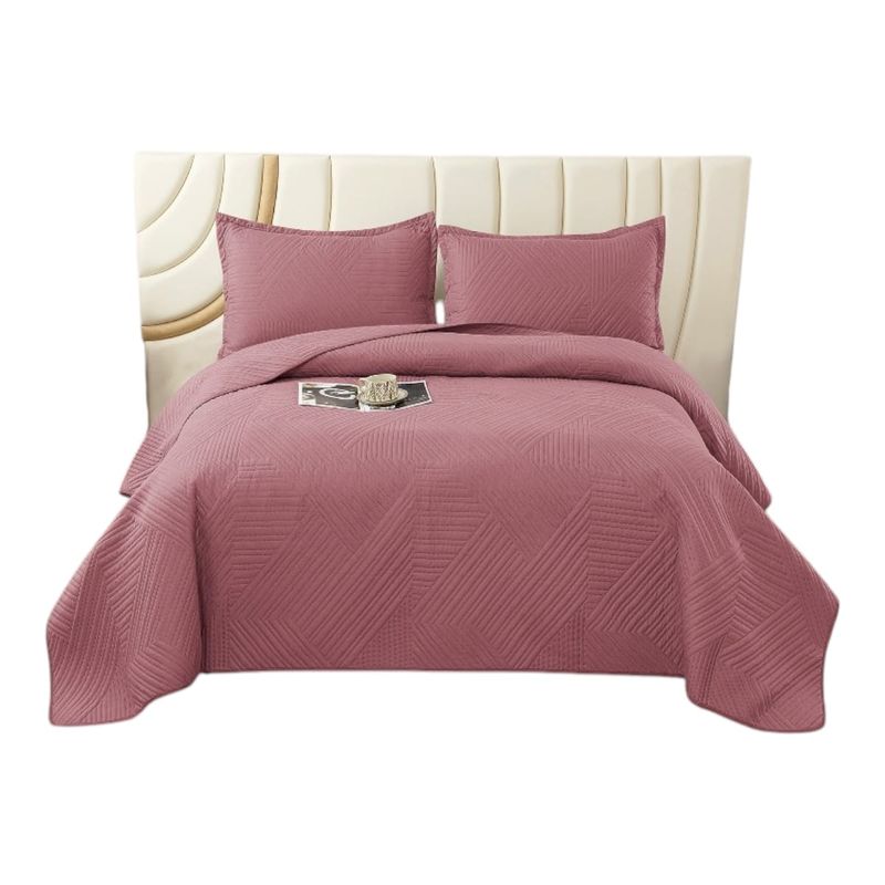GENERICO - Cubrecama de Verano 260x240m + 2 Fundas Quilt King