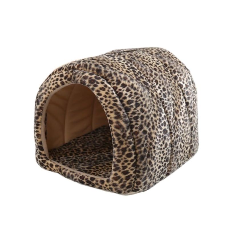 MROTTO - Casa para Gatos o Perros Pequeños con Diseño de Leopardo