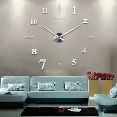 TATEE - Reloj de pared 3D sin marco Reloj de pared digital simple moderno DIY