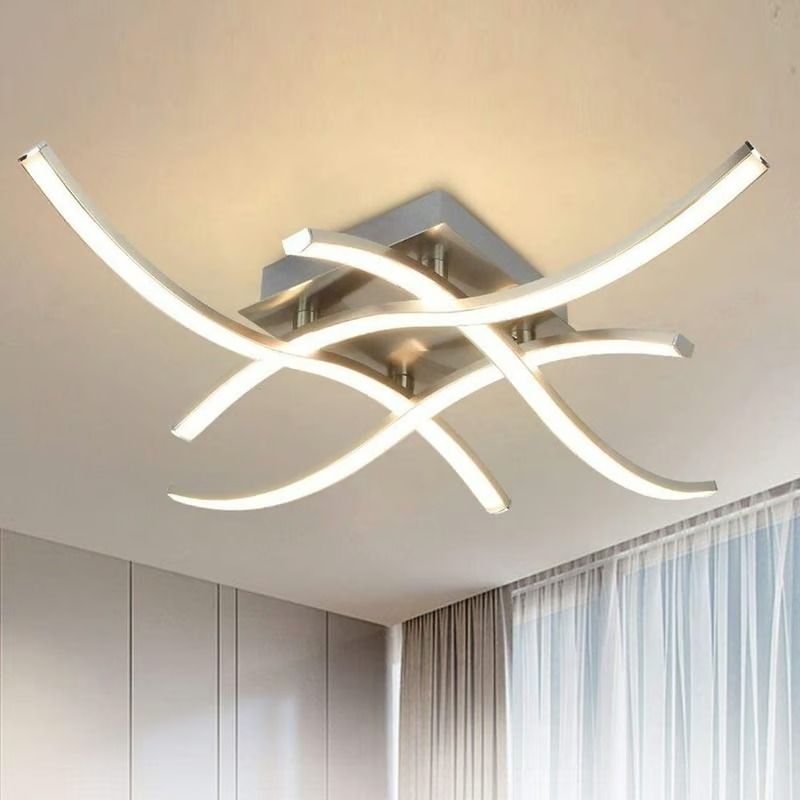 TATEE - Lámpara de techo LED moderno Decorativas de 4 luces 18W Blanco
