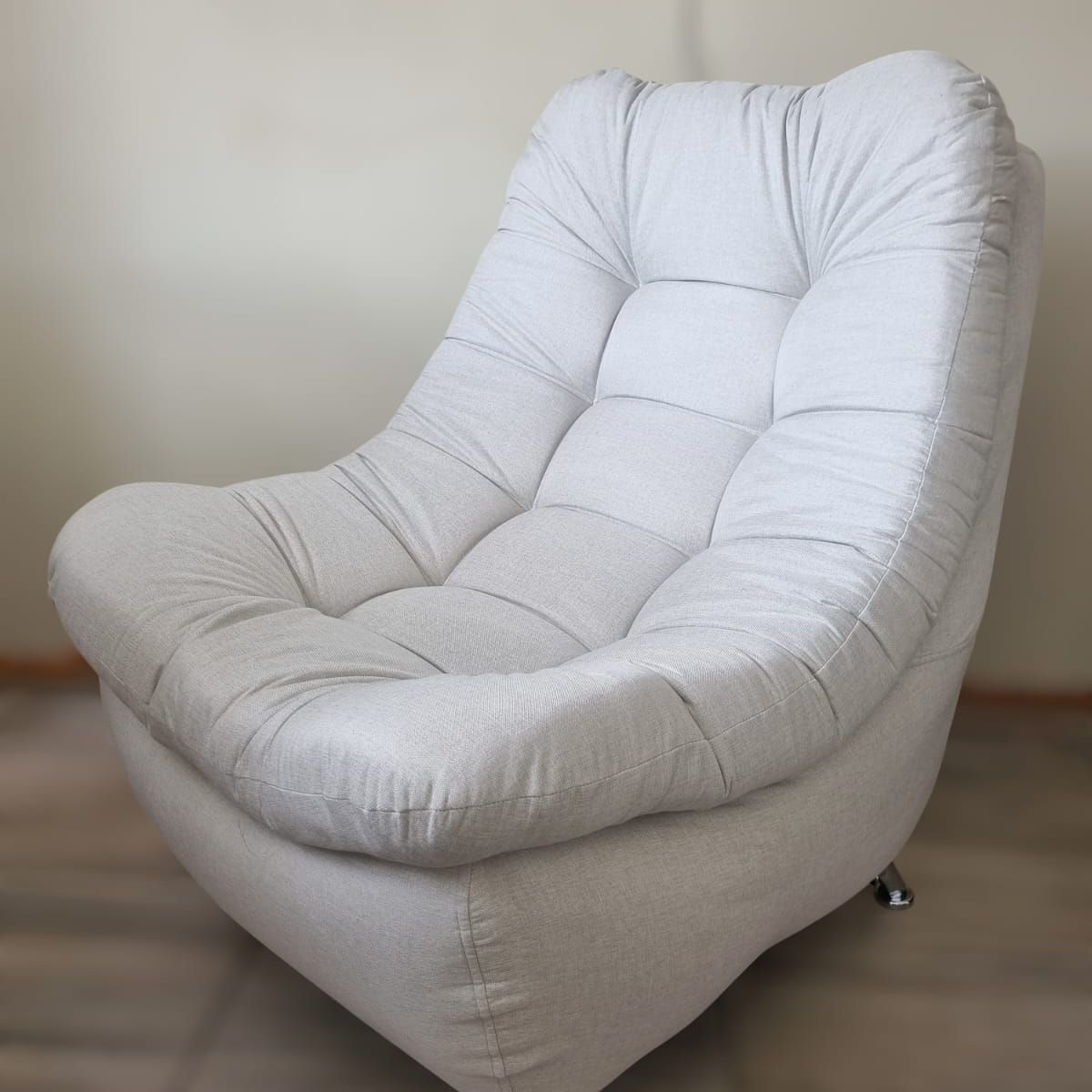 GENERICO - SITIAL SOFA CURVO HILARY EN COLOR CRUDO LINO