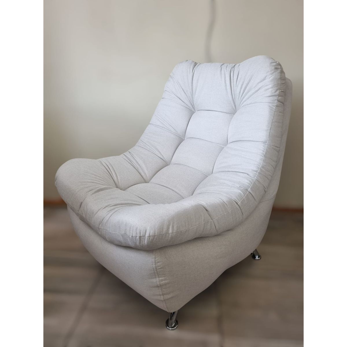 GENERICO - SITIAL SOFA CURVO HILARY EN COLOR CRUDO LINO