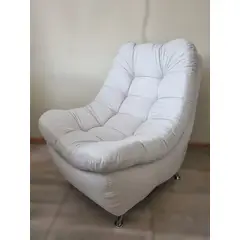 GENERICO - SITIAL SOFA CURVO HILARY EN COLOR CRUDO LINO