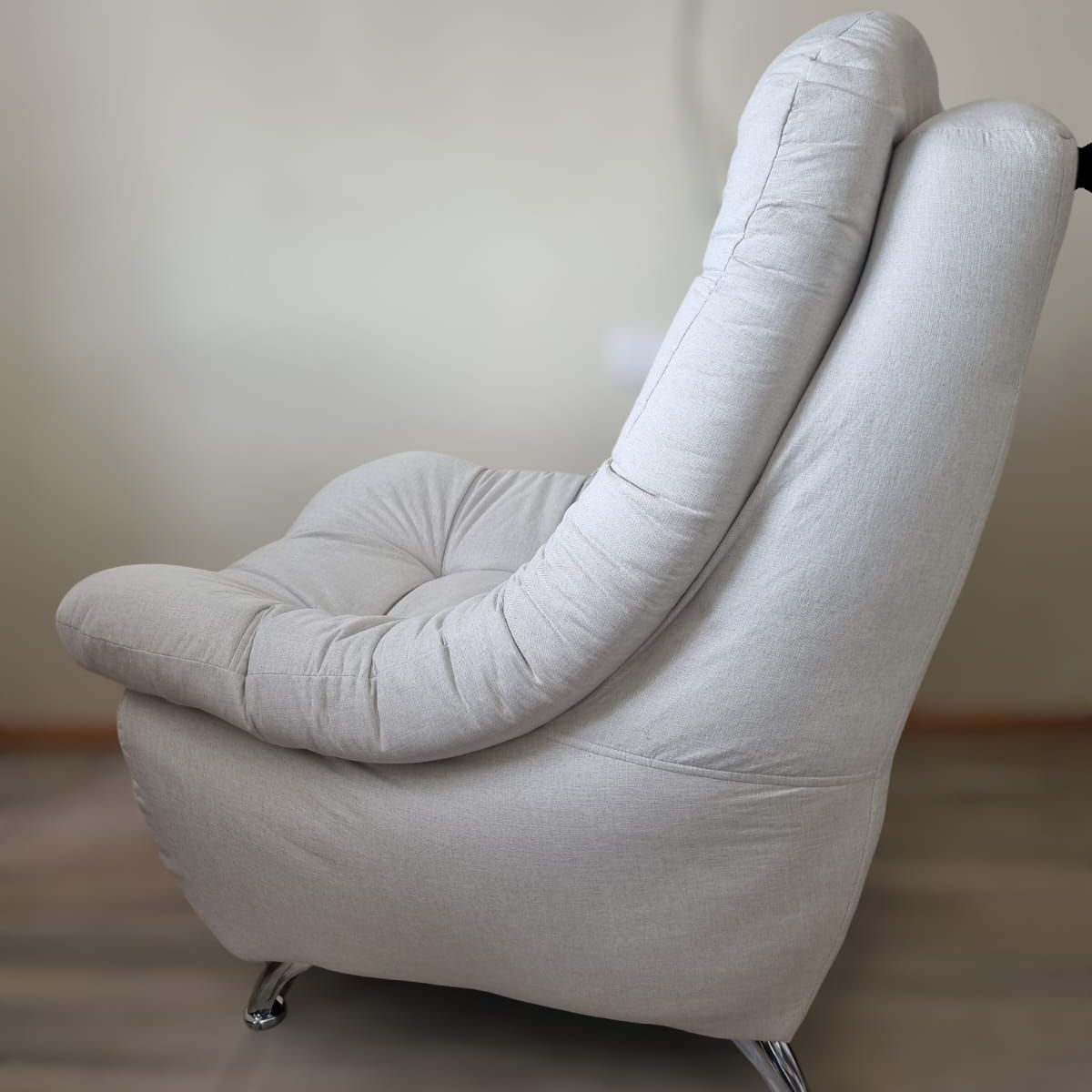 GENERICO - SITIAL SOFA CURVO HILARY EN COLOR CRUDO LINO