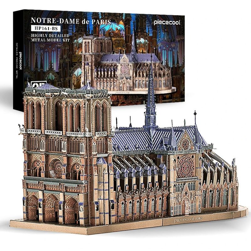 GENERICO - Puzzle 3D o rompecebzas metal cathedral de Notre Dame